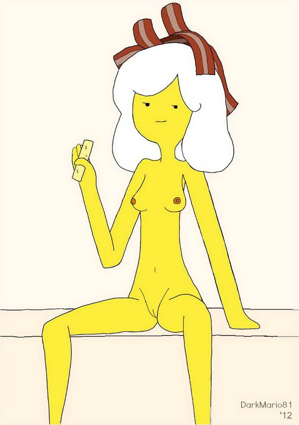 La jeune Breakfast Princess nue a de petits nichons et une vulve lisse - Adventure Time Hentai