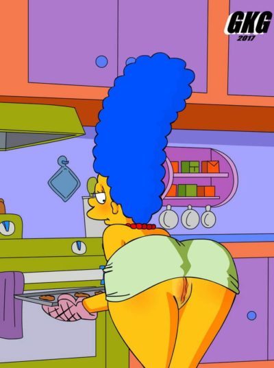 Marge Simpson en mini jupe a le minou chaud comme son four