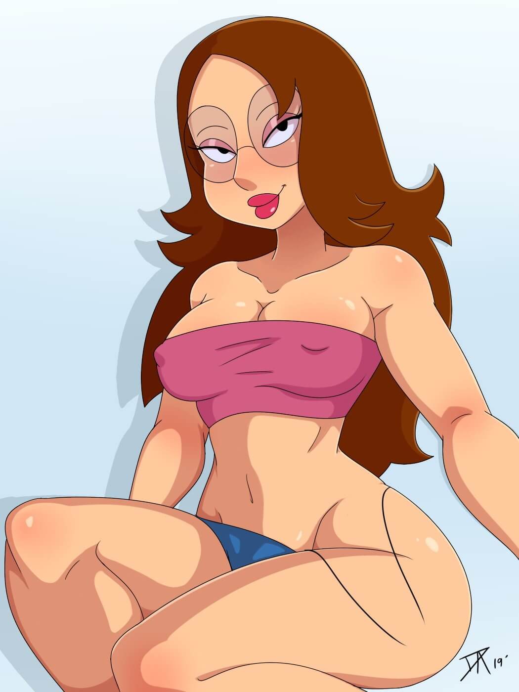 La salope Meg sexy a ses nibards massifs moulés dans une brassière - Family Guy Hentai (Les Griffin)