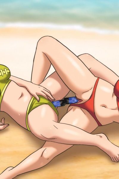 Kyoka Jiro et Momo en bikini se fourrent des godes dans leurs vagins