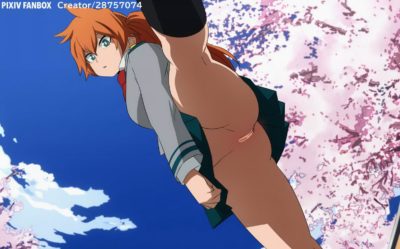 La putain Battle Fist (Itsuka Kendo) sans culotte exhibe sa fente
