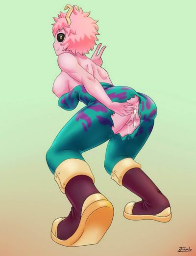 Mina Ashido en creampie anale laisse s’écouler le sperme crémeux