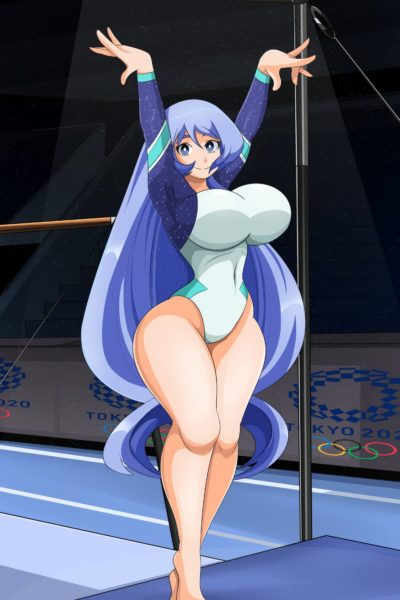 Nejire Hado sexy a ses lourdes mamelles moulées à la gym