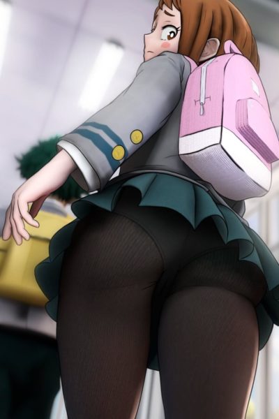 Ochako Uraraka victime d’un voyeur qui reluque sa culotte