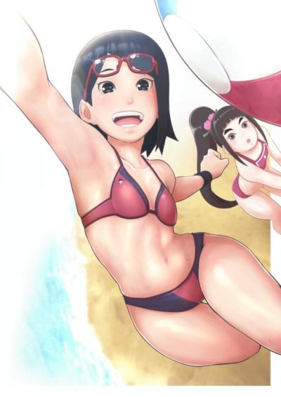 Les waifu Sarada et Tsubaki Kurogane en bikini coquin