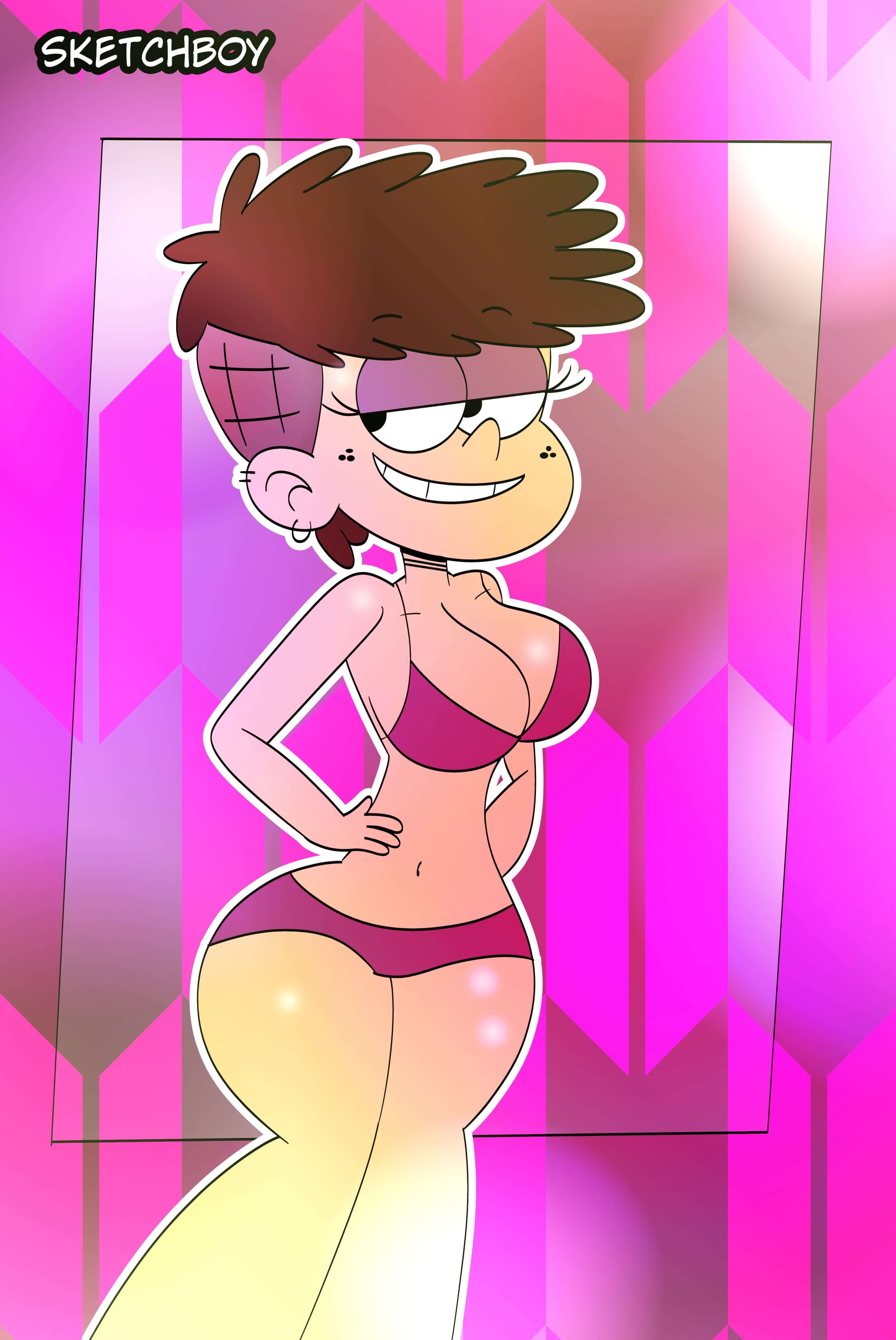 Luna Loud en bikini sexy au décolleté vertigineux - Bienvenue Chez Les Loud  Hentai (The Loud House)