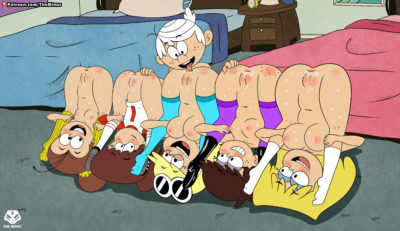 Lynn Loud, Luan, Leni, Luna et Lori ont leur anus léchés