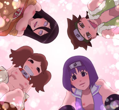 Wasabi, Hanabi, Namida et Sumire déballent leurs nichons