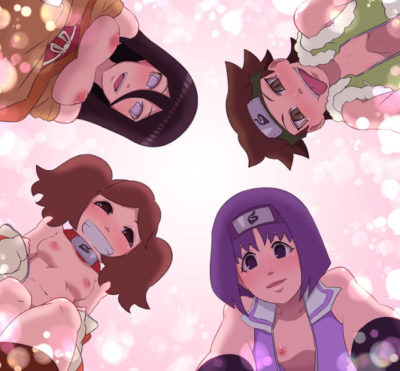 Wasabi, Hanabi, Namida et Sumire déballent leurs nichons