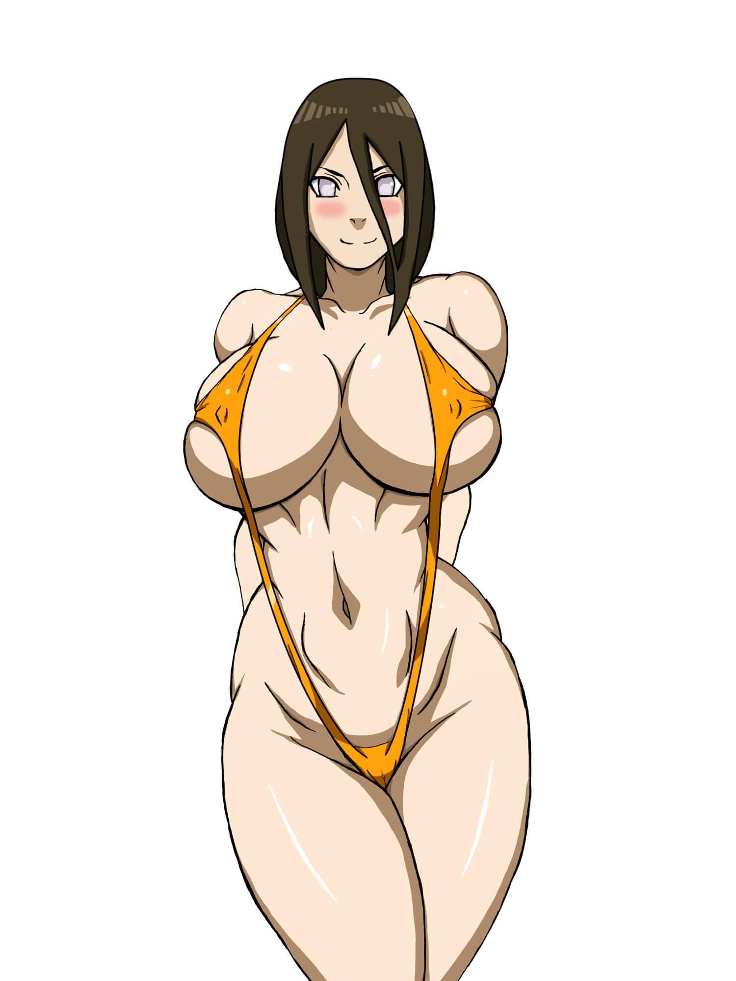 Hanabi Hyuga en maillot de bain obscène moulant ses miches oppai - Naruto Hentai