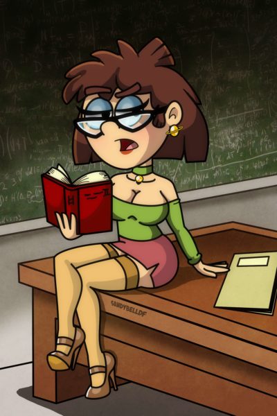 Lisa Loud en prof sexy a un décolleté provocant