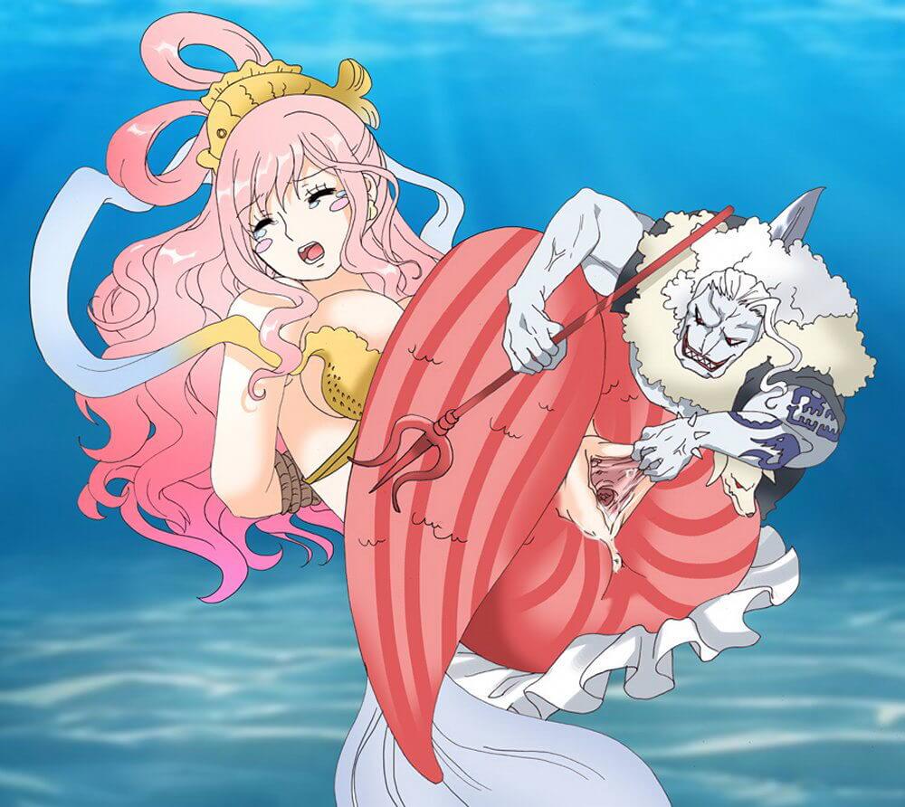 Shirahoshi (Princesse Sirène) a son vagin baveux écartelé - One Piece Hentai